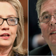 Hillary Clinton (Chip Somodevilla/Getty Images); Jeb Bush (Nicholas Kamm/Getty Images)